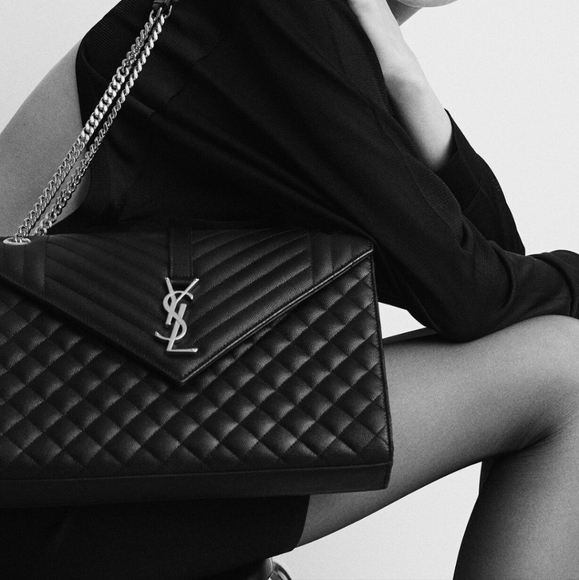 SAINT laurent Envelope quilted large handbag - Picture 4 of 13